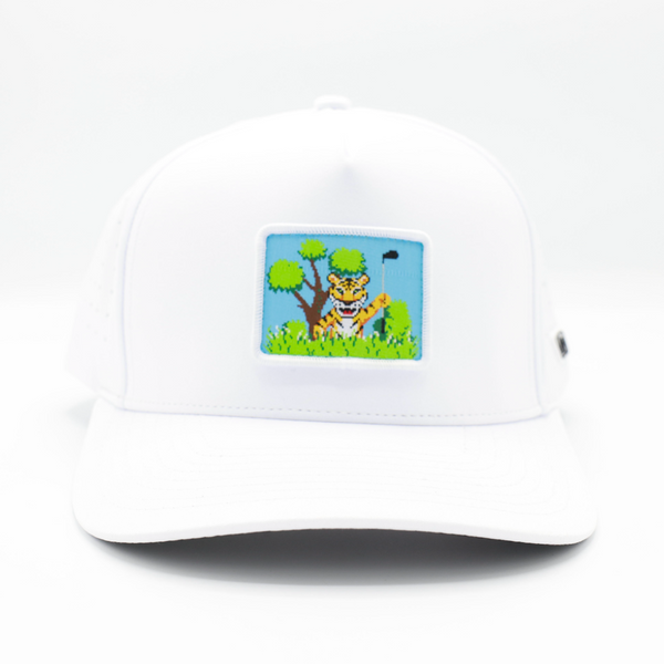 Tiger In The Woods White Snapback Hat – Noonan Golf Co